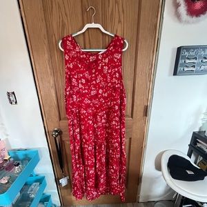 Time and Tru red floral dress - size XXL (20)